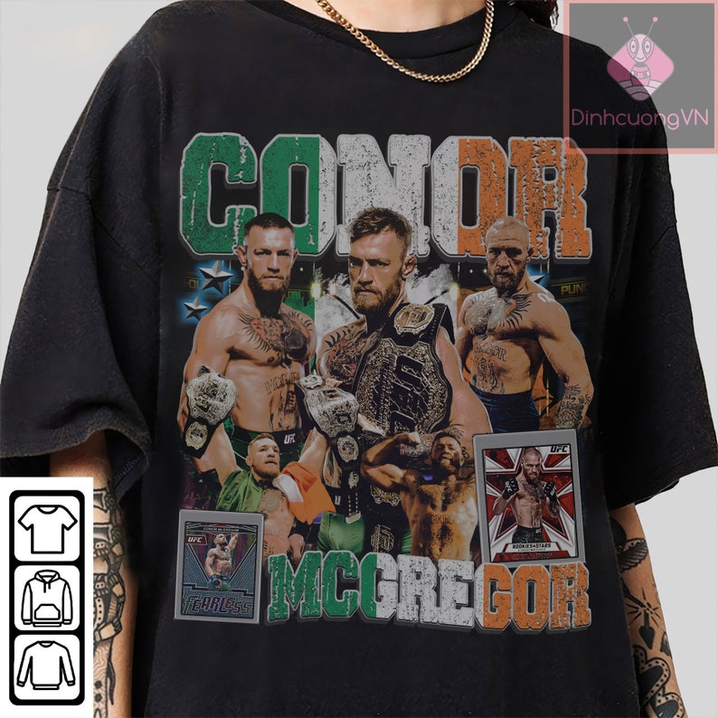 Vintage 90s Graphic Style Conor McGregor T-Shirt , long-sleeved t-shirt, sweatshirt, hoodie image 1
