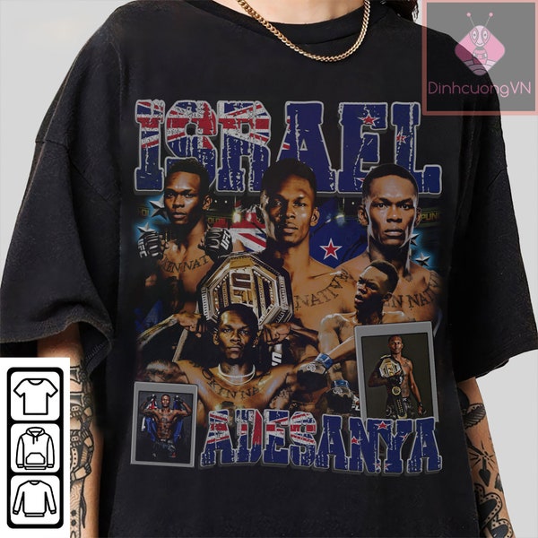 Vintage 90s Graphic Style Israel Adesanya T-Shirt , long-sleeved t-shirt, sweatshirt, hoodie