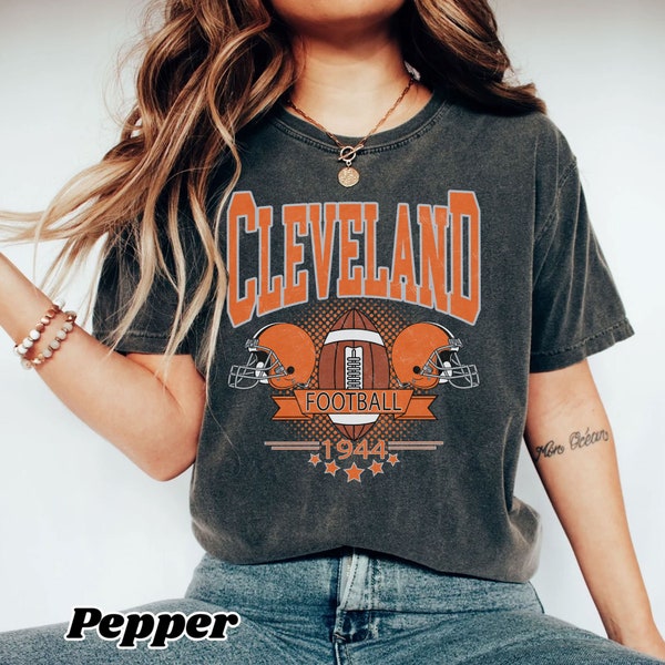 Comfort Colors Cleveland Football Shirt, Cleveland Football Sweatshirt, Vintage Style Cleveland Football shirt, Sunday Football