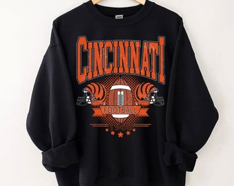 Vintage Cincinnati Football Sweatshirt, Cincinnati  Fan Gift , Sunday Football, Unisex T-shirt , long-sleeved shirt