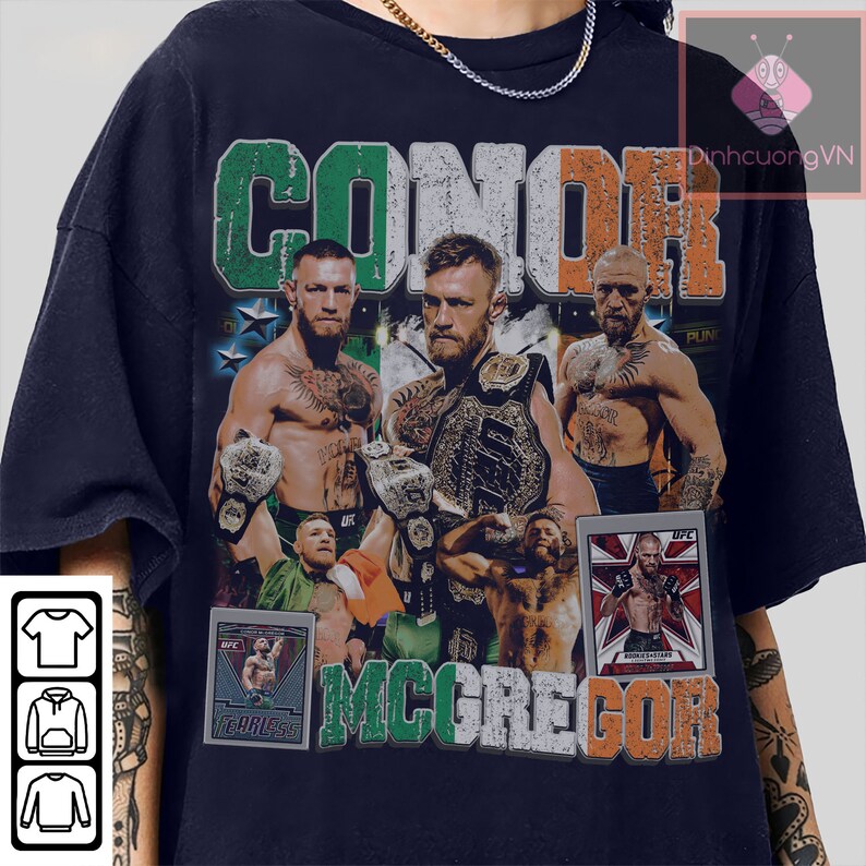 Vintage 90s Graphic Style Conor McGregor T-Shirt , long-sleeved t-shirt, sweatshirt, hoodie image 3