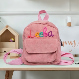 Sac à dos personnalisé avec prénom pour bébé, mini sac personnalisé à monogramme, cartable pour enfants d'âge préscolaire, cadeau de rentrée scolaire, cadeau d'anniversaire de bébé pour filles et garçons