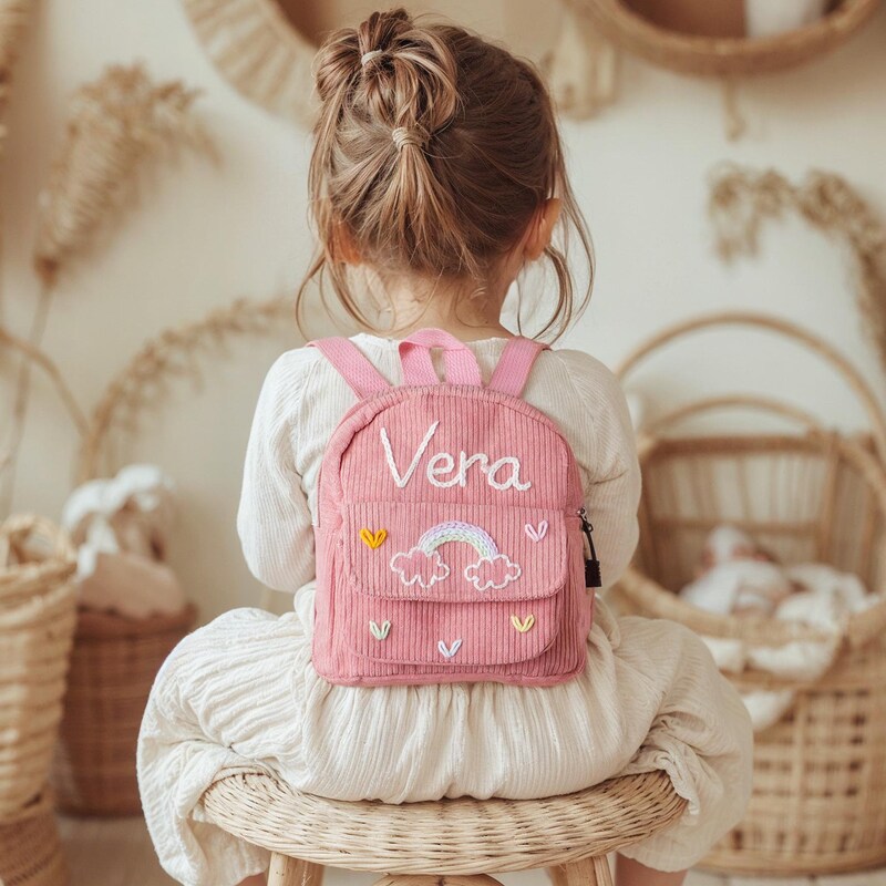 Embroidered Backpack - Etsy