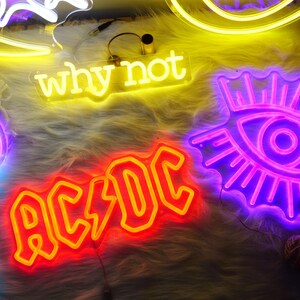 ACDC Neon Sign Art Decor, Neon Sign Bedroom, Custom Neon Sign Wall ...