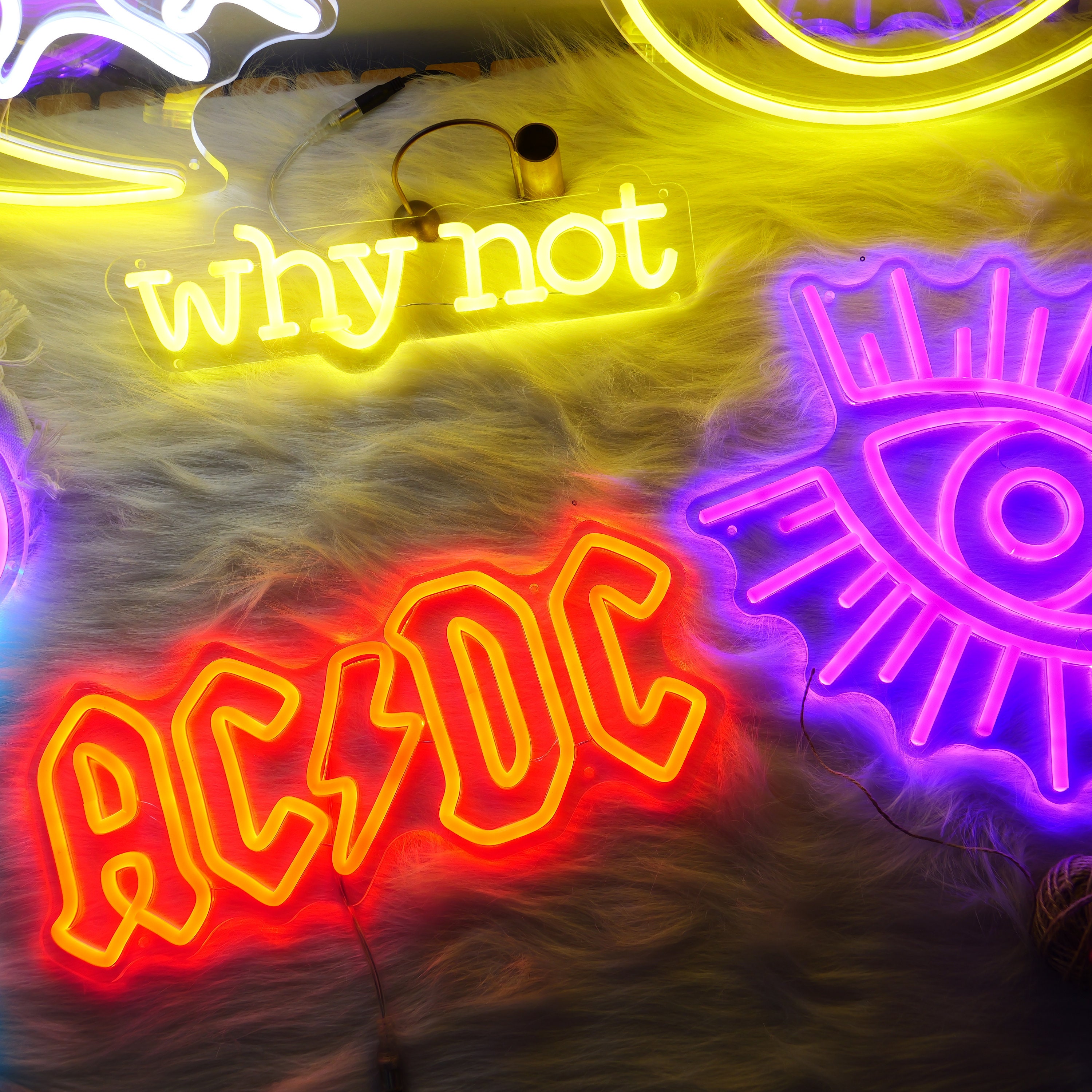 ACDC Neon Sign Art Decor, Neon Sign Bedroom, Custom Neon Sign Wall