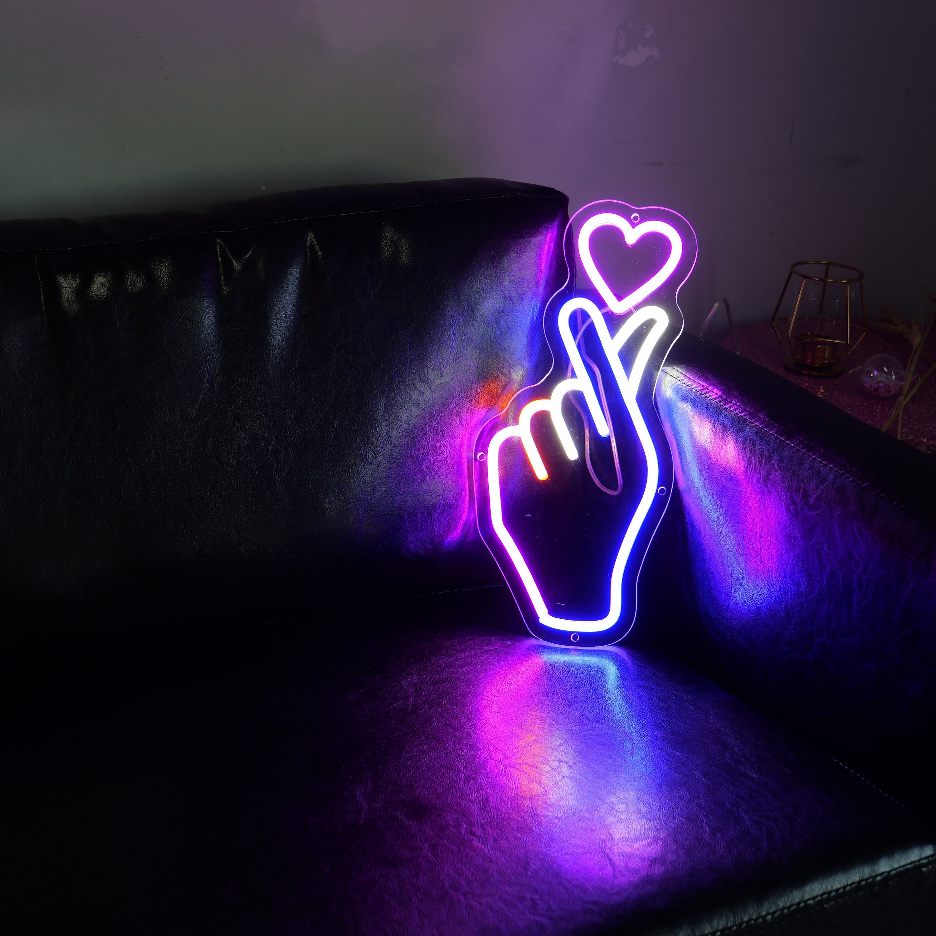 Finger heart neon - .de