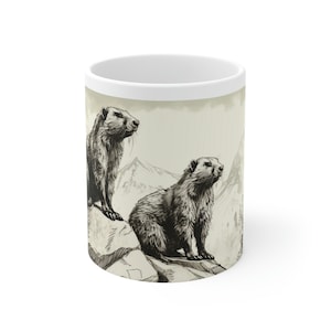 Marmot Family Ceramic Mug 11oz / 0.33l