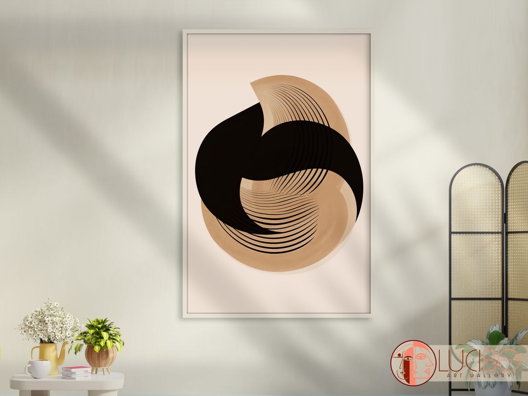 Mid Century Wall Art, Large Scale Art, One Piece Poster, Bauhaus Poster