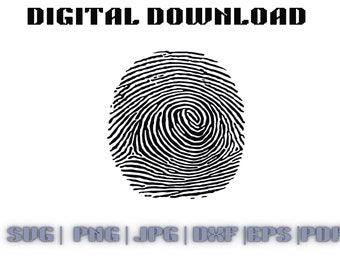Fingerprint svg | Svg files for cricut | Instant Download, SVG, PNG, EPS, dxf, jpg digital download