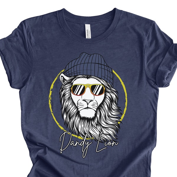 Dandy Lion T-Shirt | Lion Face Shirt | Majestic Lion Shirt | Wild Lion Shirt | Animal Face Shirt | Funny Lion with Sunglasses Shirt