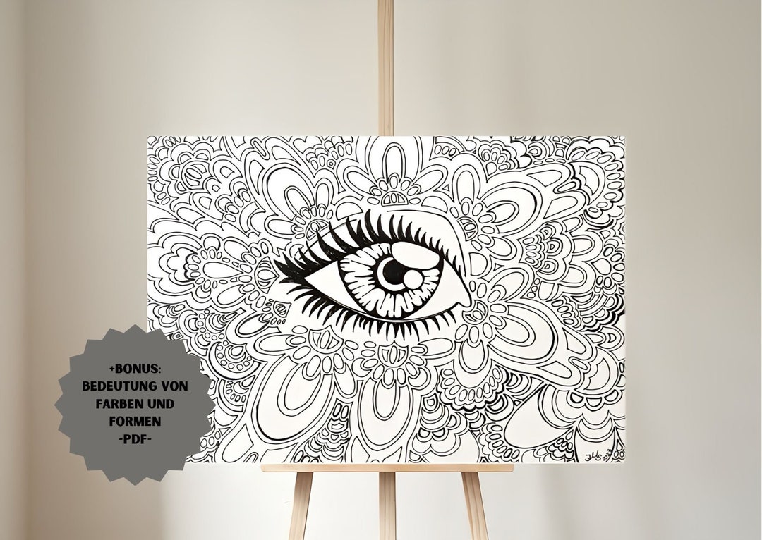 Auge Ausmalbilder Poster Therapeutische Kunst Malvorlagen - Etsy
