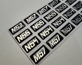 Variaciones de calcomanías personalizadas para BMW M: N54, M57, etc.