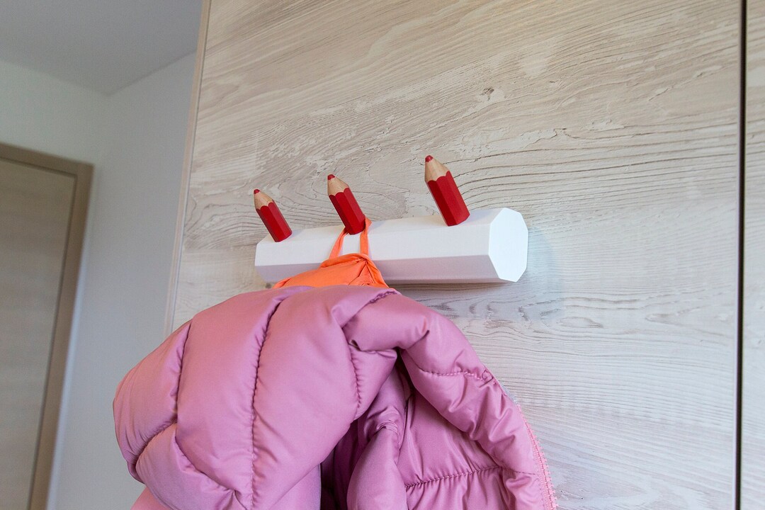 Pencil Kids Coat Rack Coat Hanger Wall Decor Kids Pen Wall Etsy