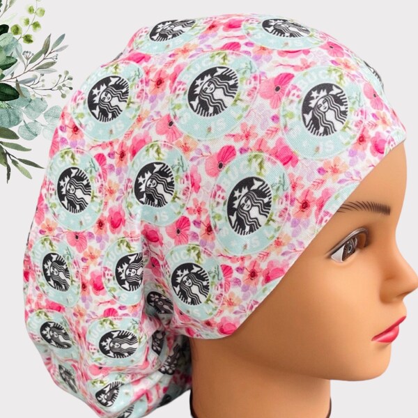 Starbucks Scrub Cap, Surgical cap, Scrub cap, Scrub cap for women, Dental Surgical Cap, Medical Scrub Cap, Coffee Scrub Cap