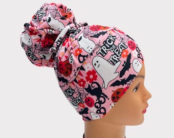 Halloween stretch nurse cap, scrub nurse , high bun scrub cap, nurse scrub cap, healthcare cap, healthcare cap, Boo scrub cap