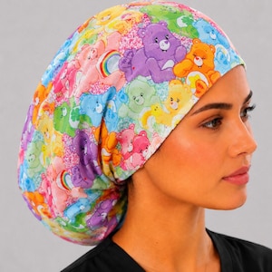 Care Bears Scrub Cap, Adjustable Ponytail Surgical Cap