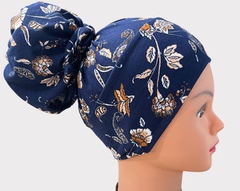 Floral high bun scrub cap, nurse scrub cap, healthcare cap, healthcare cap, Floral scrub cap