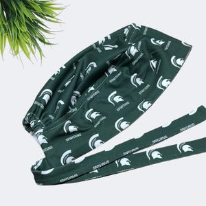 Unisex Scrub Cap, Spartans Print, Comfortable Poly Fabric, Adjustable Tie