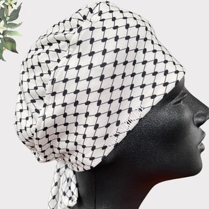 Kufiya Scrub Cap, Palestine Scrub Caps, men Scrub Cap, Nurse Cap, women scrub Cap