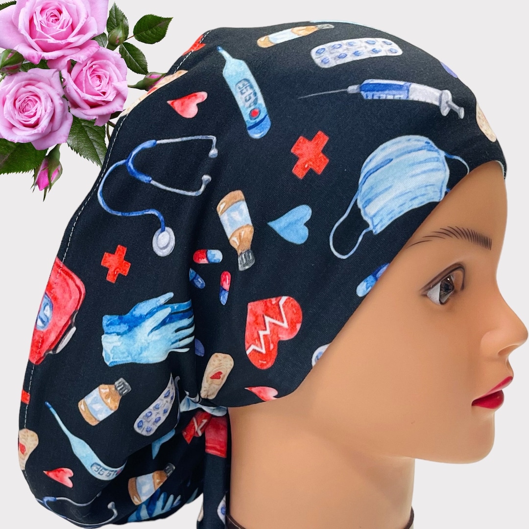 Nurse Scrub Cap, Euro Scrub Cap for Women , Scrub Cap for Women, Dental