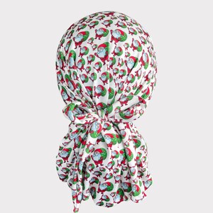 Santa Nurse Cap, Ponytail Scrub Caps, Scrub Nurse , Scrub cap, Nurse Scrub Cap, Healthcare Cap, Christmas Cap, Holiday
