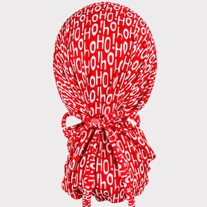 Santa Nurse Cap, Scrub Nurse , Scrub cap, Nurse Scrub Cap, Healthcare Cap, Christmas Cap, Holiday