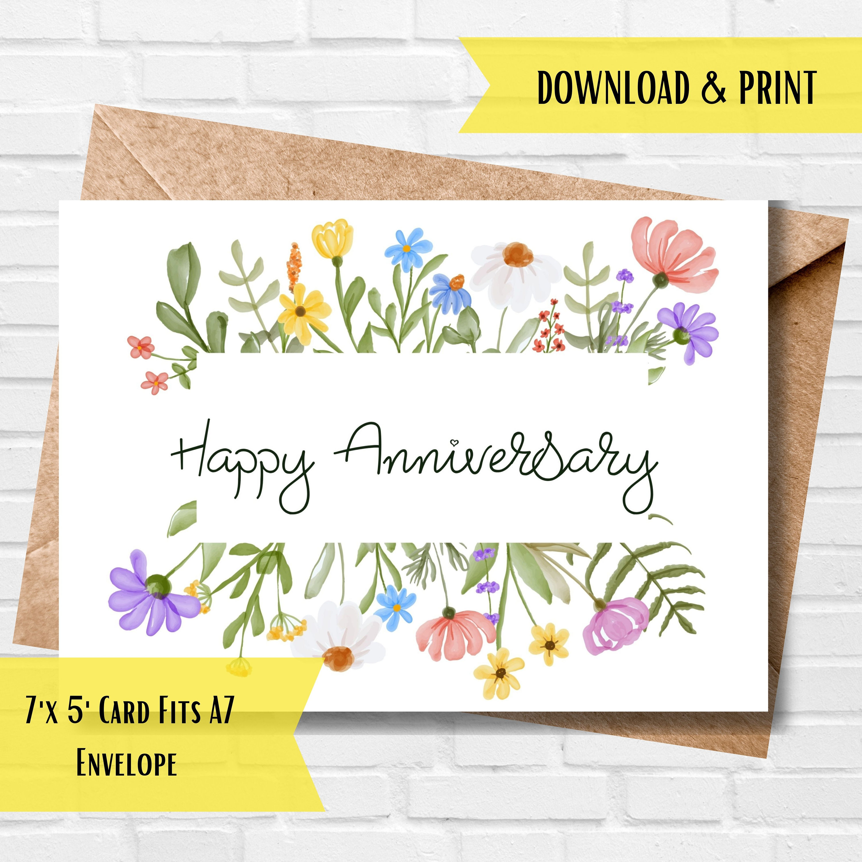 Happy Anniversary Floral Card Happy Anniversary Floral Card