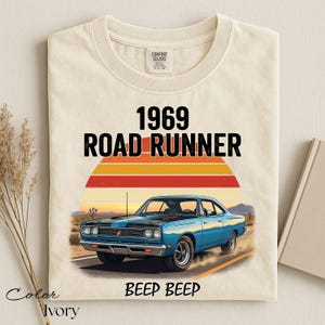 1969 Road Runner Shirt, Beep Beep Muscle Car Tee, Mopar Classic Car Gift, Vintage Auto Graphic Tee