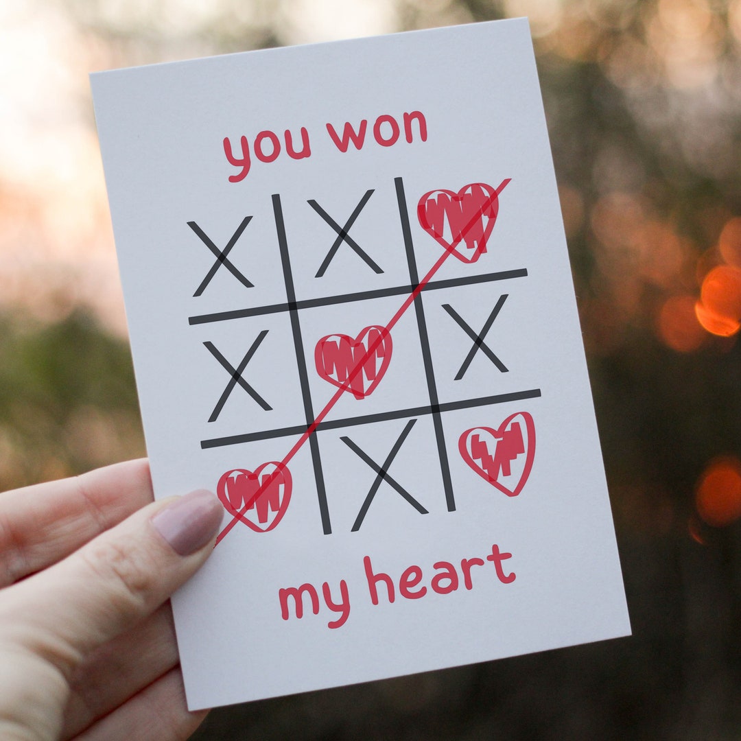 Printable Valentines Day Card, You Won My Heart, I Love You Card — free download