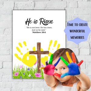 He is Risen Handprint Craft, Easter Handprint Activity for Kids ...
