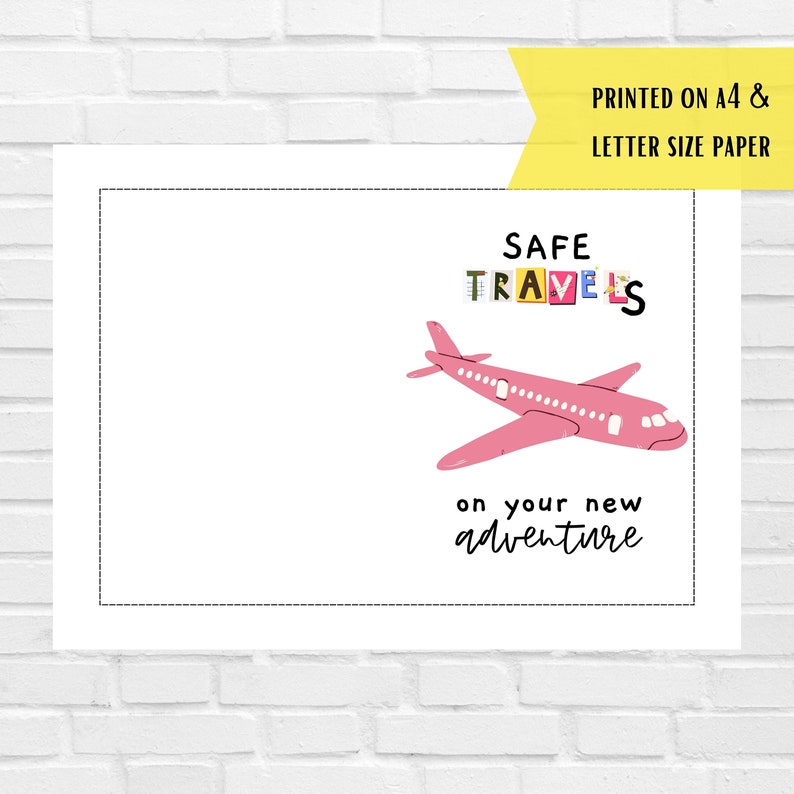Printable Safe Travels Card, Moving Card, Gap Year Card, Adventuring Card, Working Abroad Card ...
