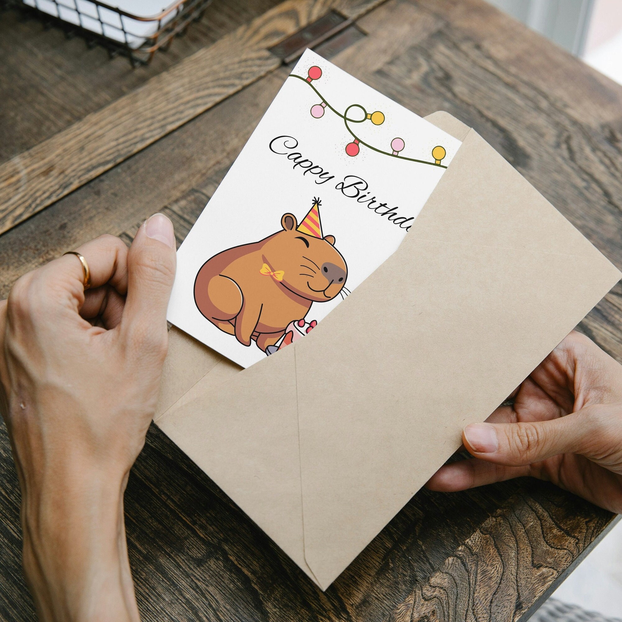 Capybara Birthday Card, Printable Funny Birthday Card, Cappy Birthday ...