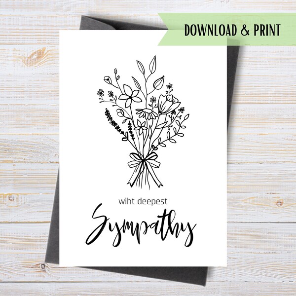 Sympathy Card Printable - Etsy