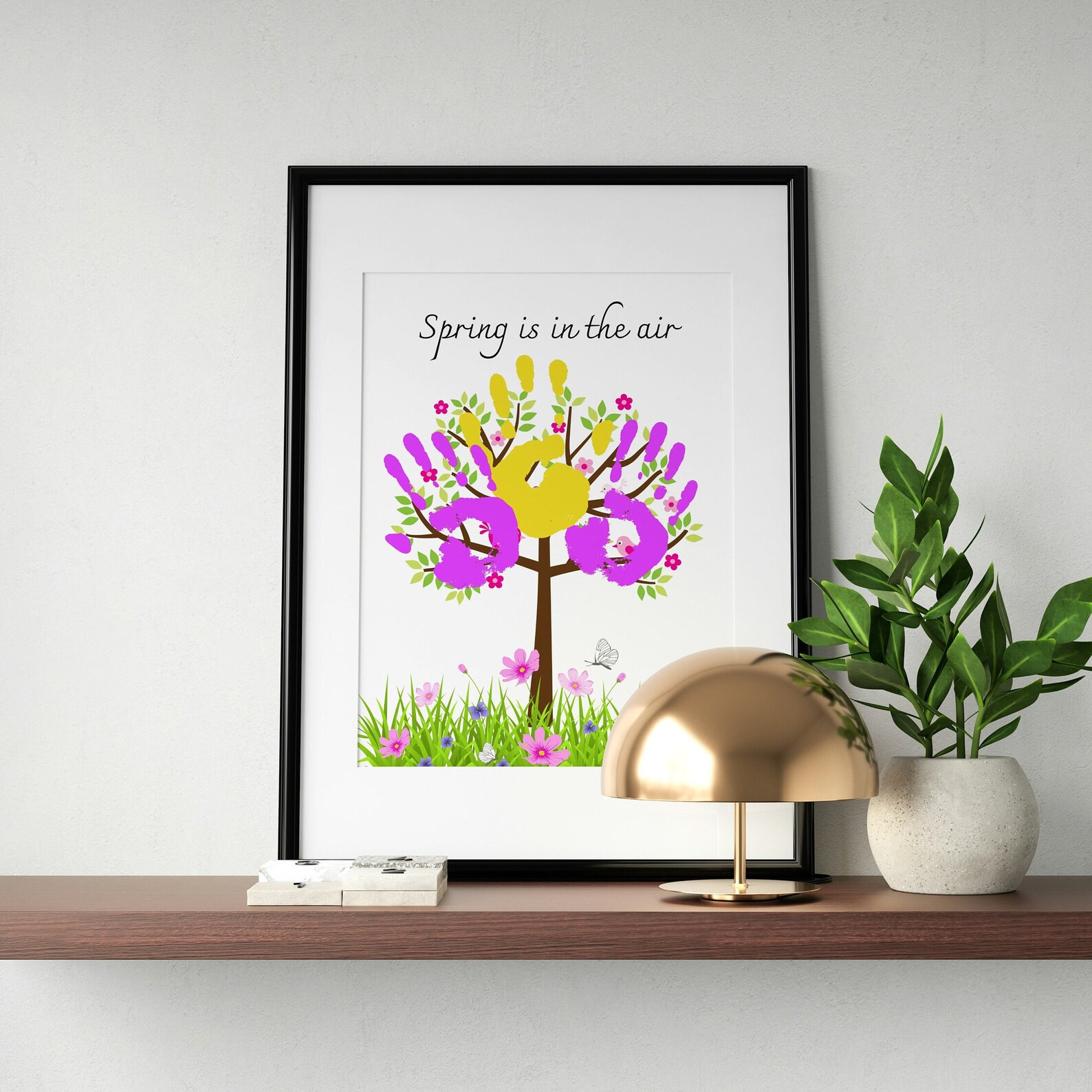 Printable Spring Tree Craft, DIY Handprint Tree , Spring Handprint ...