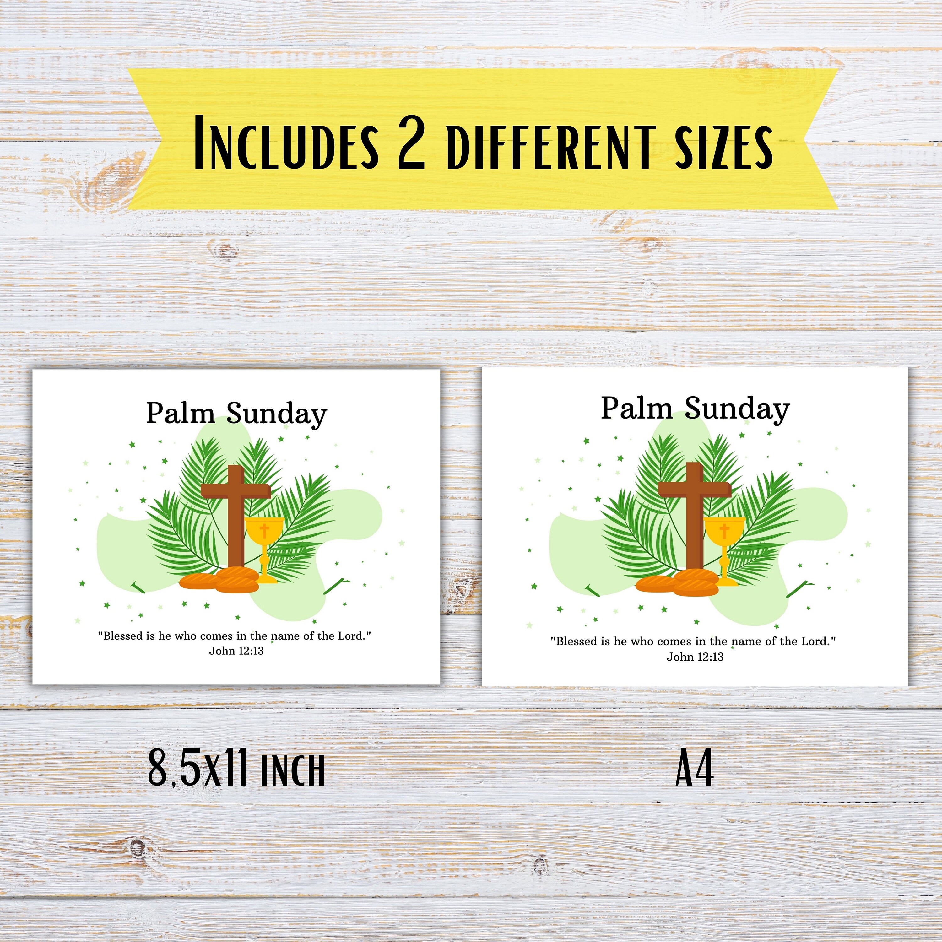 Palm Sunday Handprint Craft, Printable Palm Sunday Activity, Easter ...