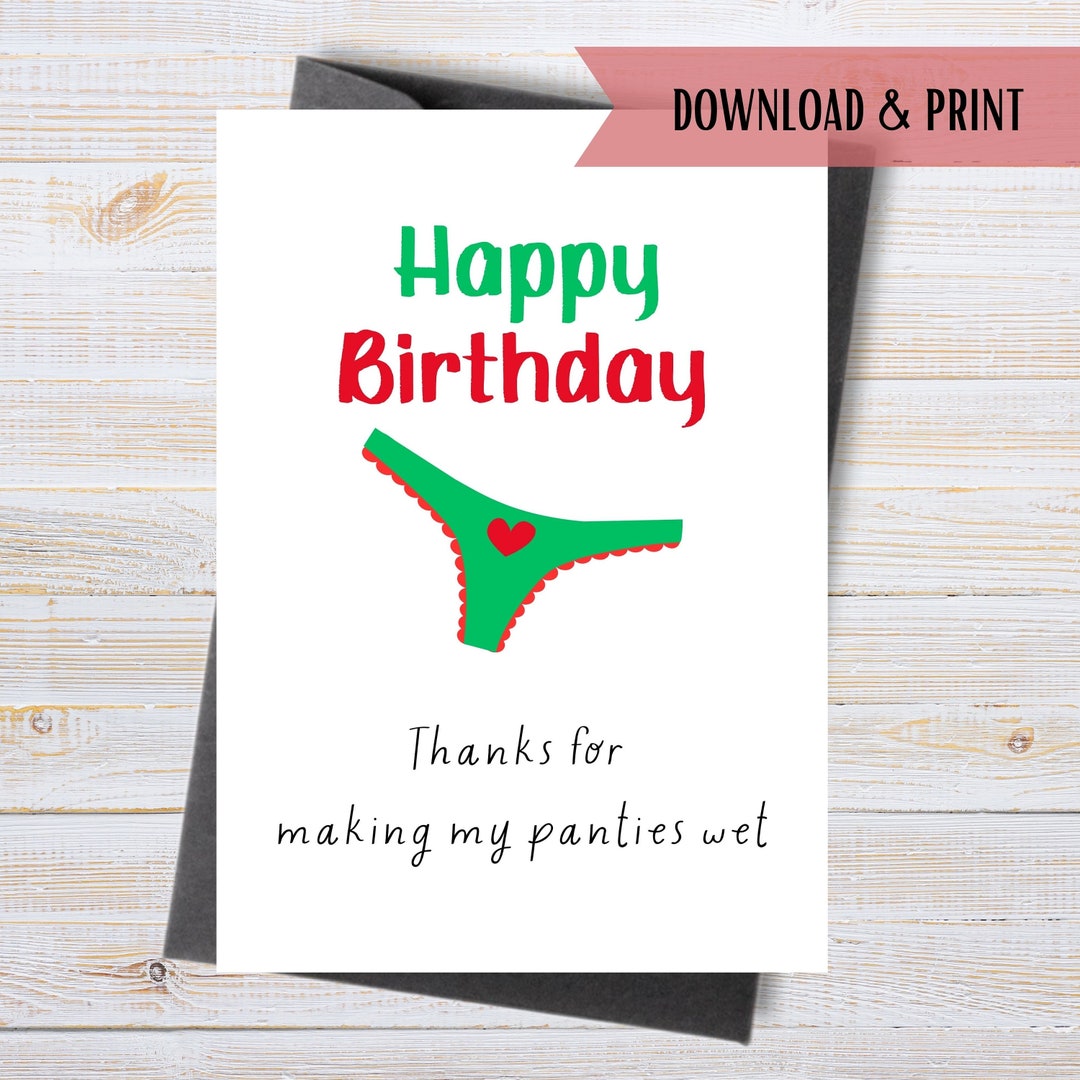 Dirty Birthday Card Printable Husband Birthday Raunchy Card - Etsy