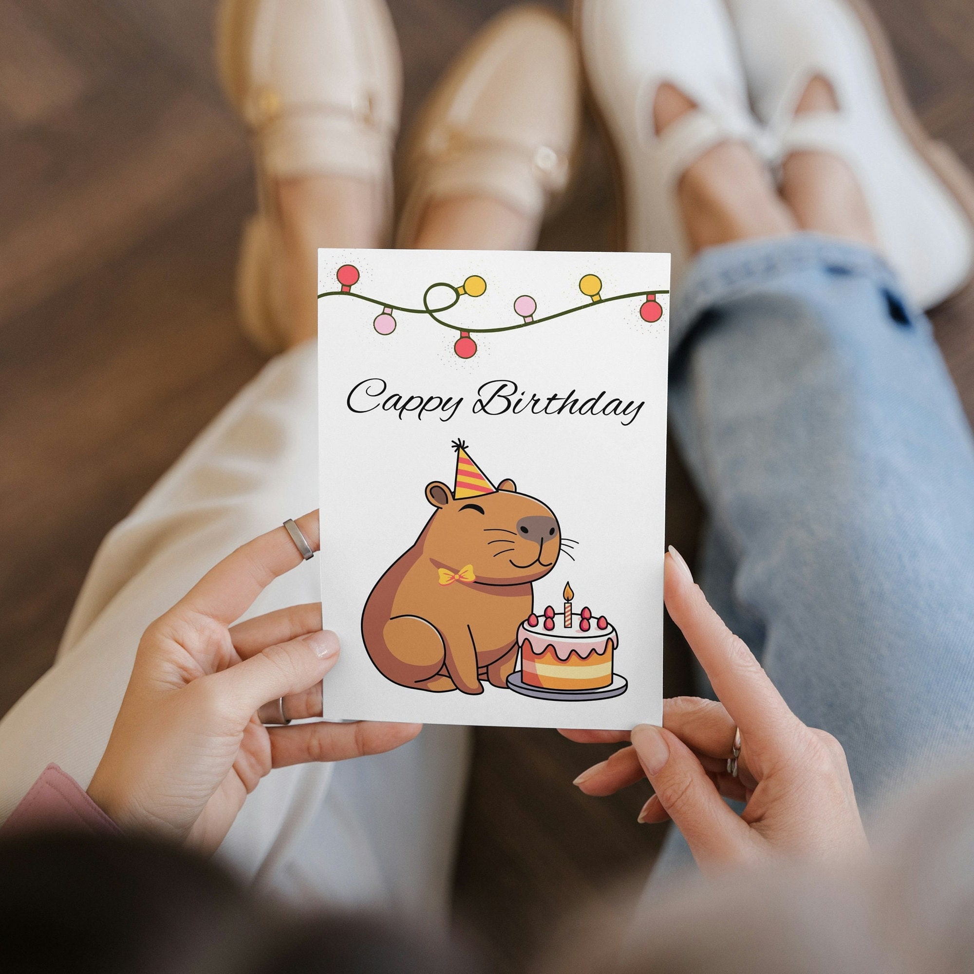 Capybara Birthday Card, Printable Funny Birthday Card, Cappy Birthday ...