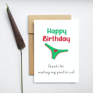 Raunchy Birthday Card / Printable Husband Birthday / Dirty - Etsy