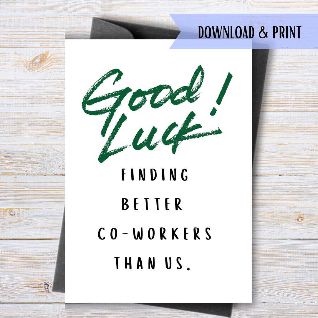 Printable New Job Card, Funny Farewell Card, Goodbye Coworker Card, Joke Goodbye, I Will Miss ...