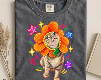 Gumbus Cat Shirt, Funny Viral Cat Meme Tee, Flower Costume Kitty, Cute Internet Cat Lover Gift