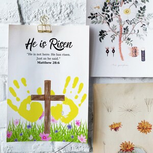 He is Risen Handprint Craft, Easter Handprint Activity for Kids ...