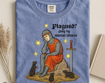 Funny Medieval Knight Shirt, Tired Knight Burnout Tee, Fantasy Humor Gift for Friend