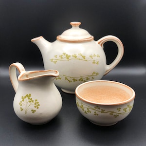 Tea Set, Vintage tea pot, Tea set gift, Irish Ceramic, Retos ceramic, Gift for tea lover, Vintage tea set, Tea Holiday gift