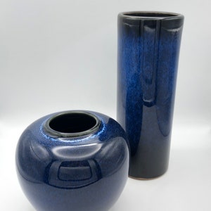 Vases, Matching vases, Cobalt blue vase, Japanese vases, Vase set, Vintage vase, Vintage Japan vase, Blue vases, Vase gift idea