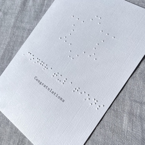 Biglietto di auguri in Braille, stella tattile, biglietto Braille personalizzato, regalo tattile