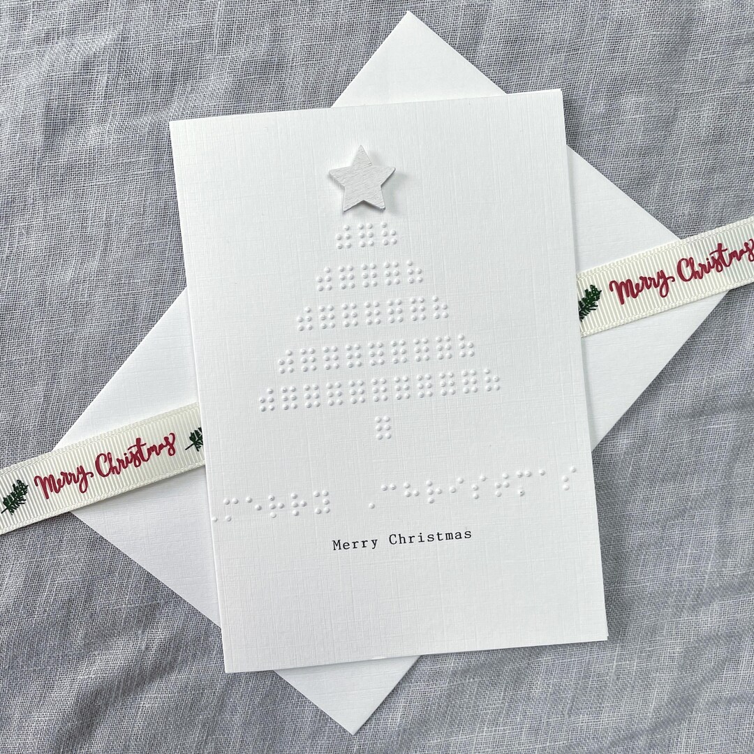 Handmade Braille Christmas Card Tactile Christmas Tree Etsy UK handmade-braille-christmas-card-tactile-christmas-tree-etsy-uk