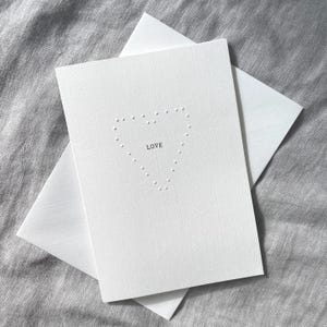 Cartão de amor em Braille, coração, cartão de dia dos namorados, cartão Braille personalizado