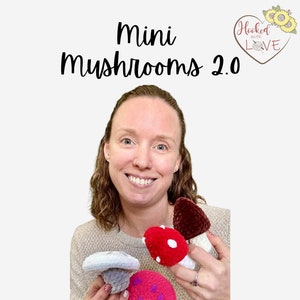 2-in -1 No Sew Crochet Mini Mushroom PATTERN 2.0 PDF | home decor | keychain
