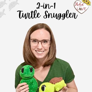 Patron tortue au crochet : PDF sans couture 2 en 1
