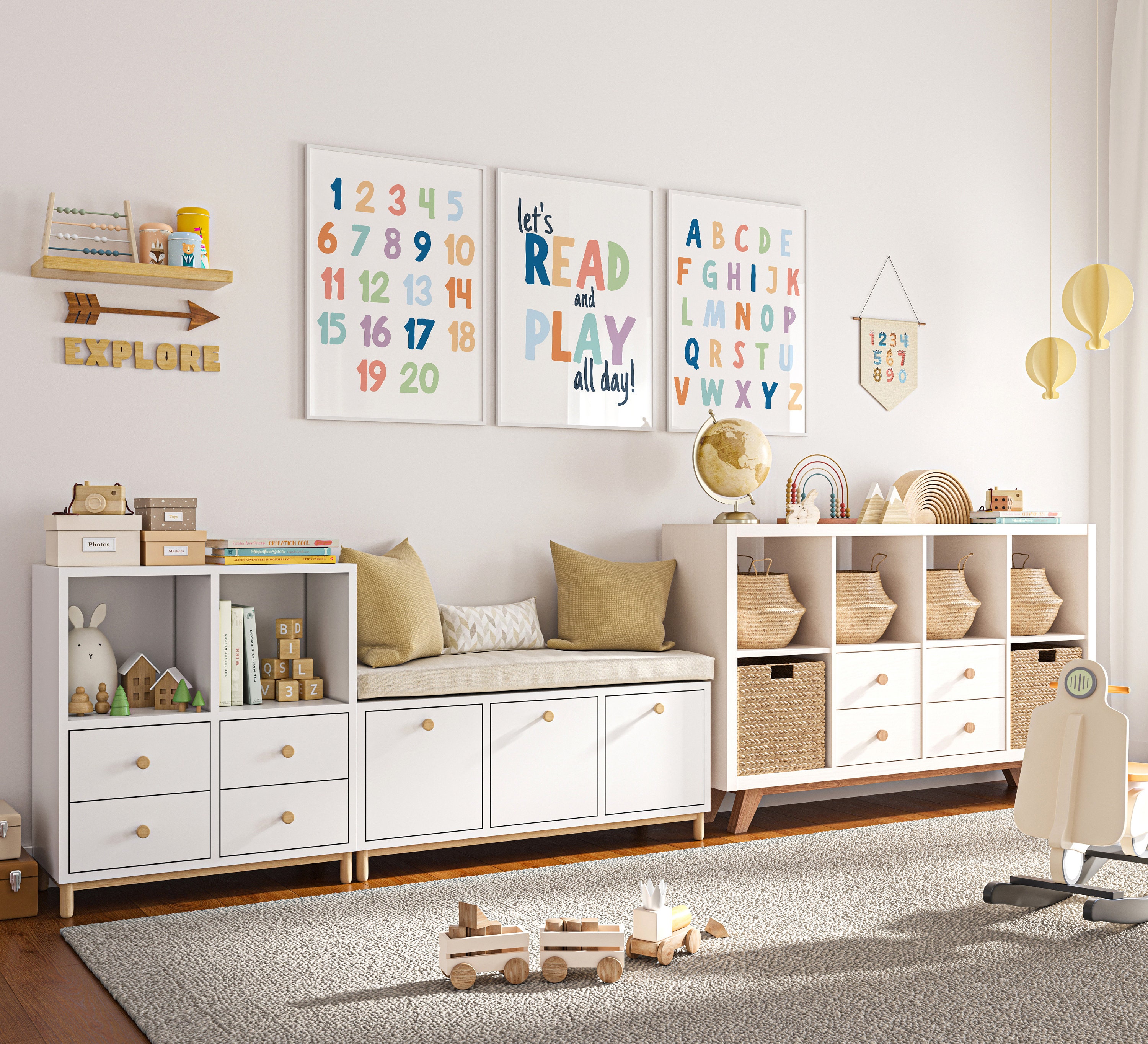 Set of 3 Playroom Printable Wall Art Playroom Decor, Playroom Prints ...
